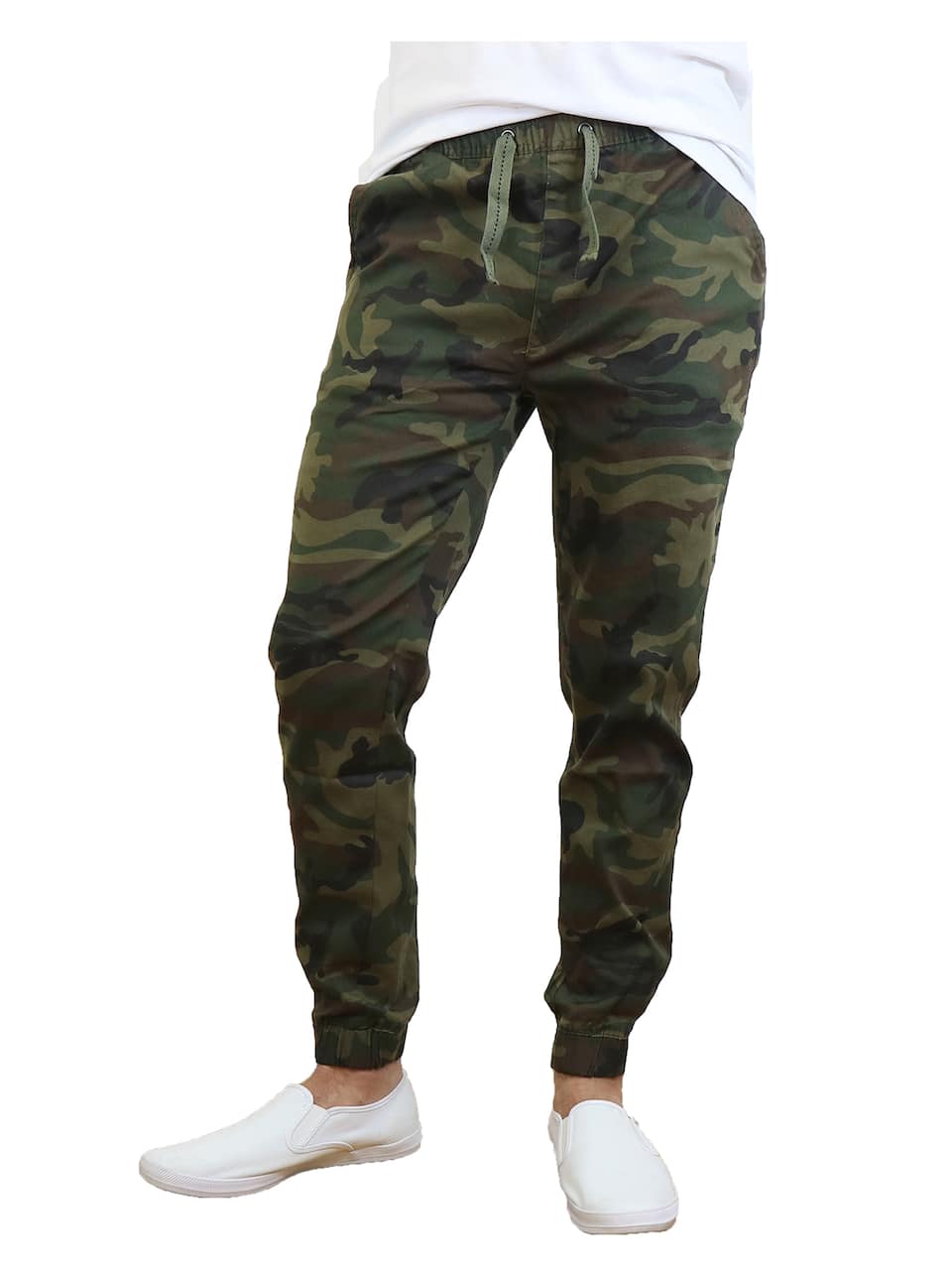 Galaxy By Harvic Slim Fit Basic Stretch Twill Men's Joggers